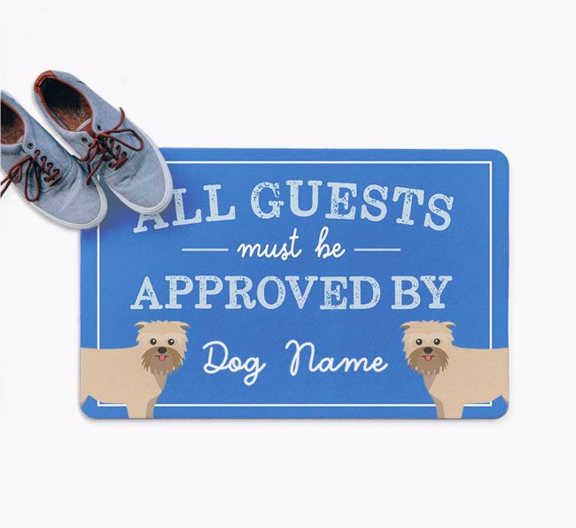 All Guests Must Be Approved By: Personalised {breedFullName} Doormat